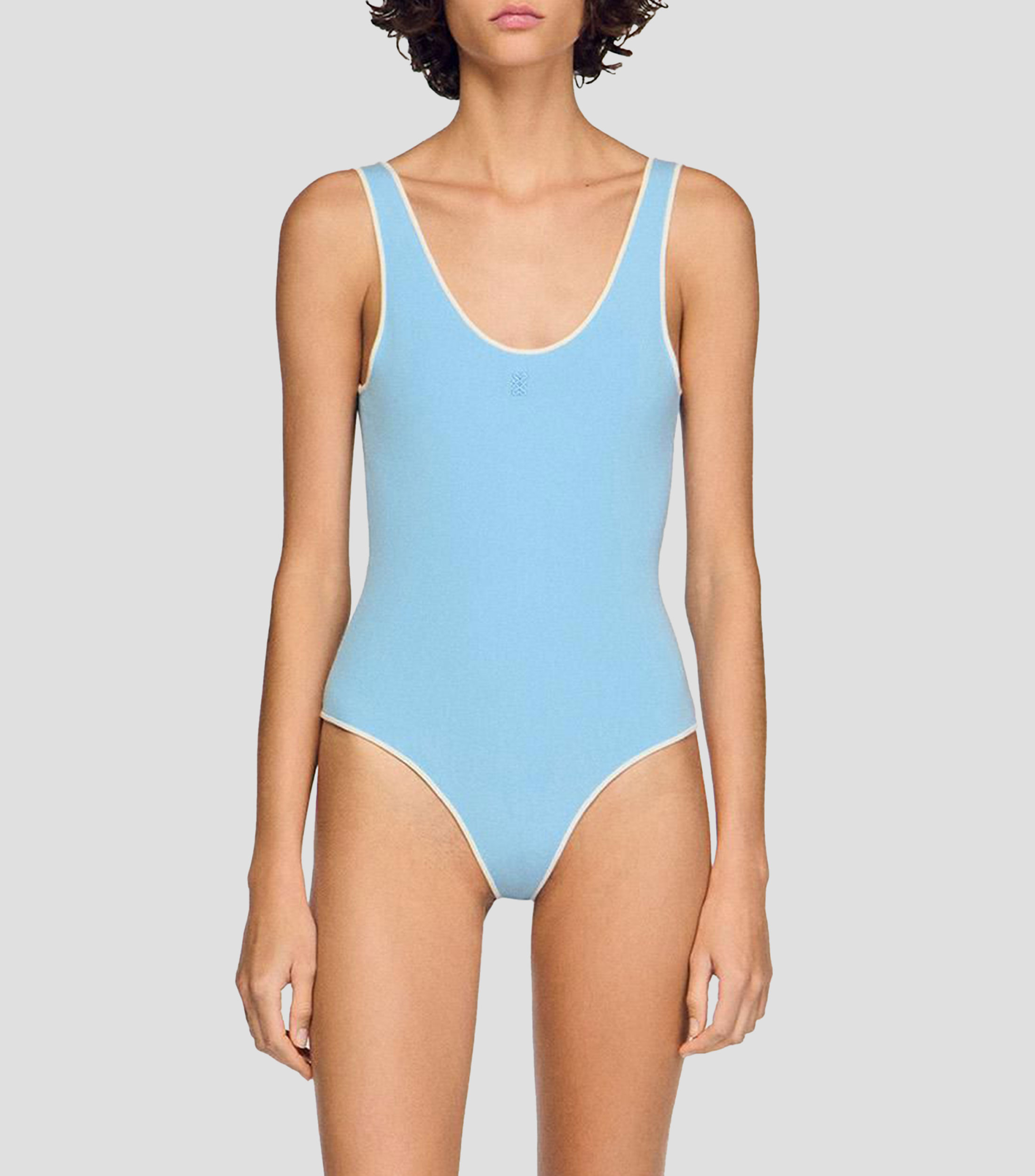 Body cuello redondo liso sin mangas Mujer